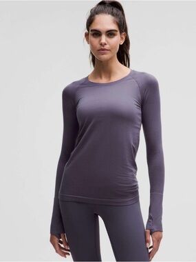Lululemon Swiftly Tech Long Sleeve 2.0 Hip Length Purple Size 10